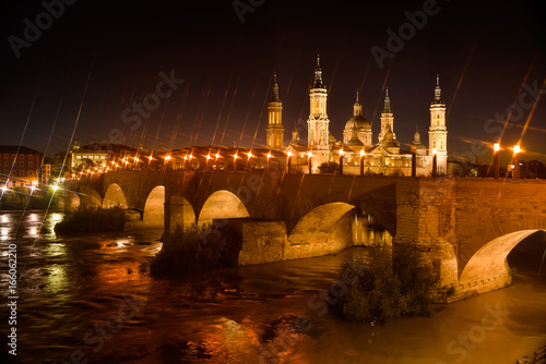 Cathedral of Our Lady of Pilar and the Stone bridge