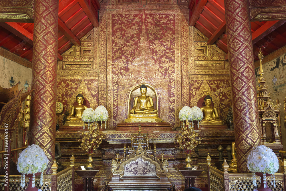 Interior of Wat Phra Singh, Chiang Mai, Thailand