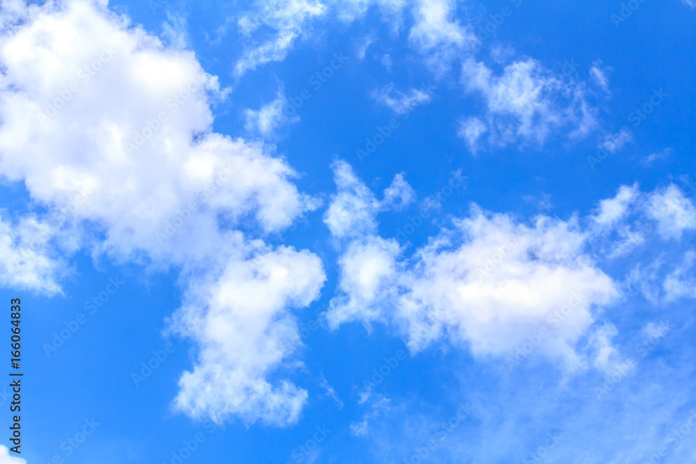 Blue sky background with white clouds on sunny summer or spring day. Blue sky background with white clouds on sunny summer or spring day.
