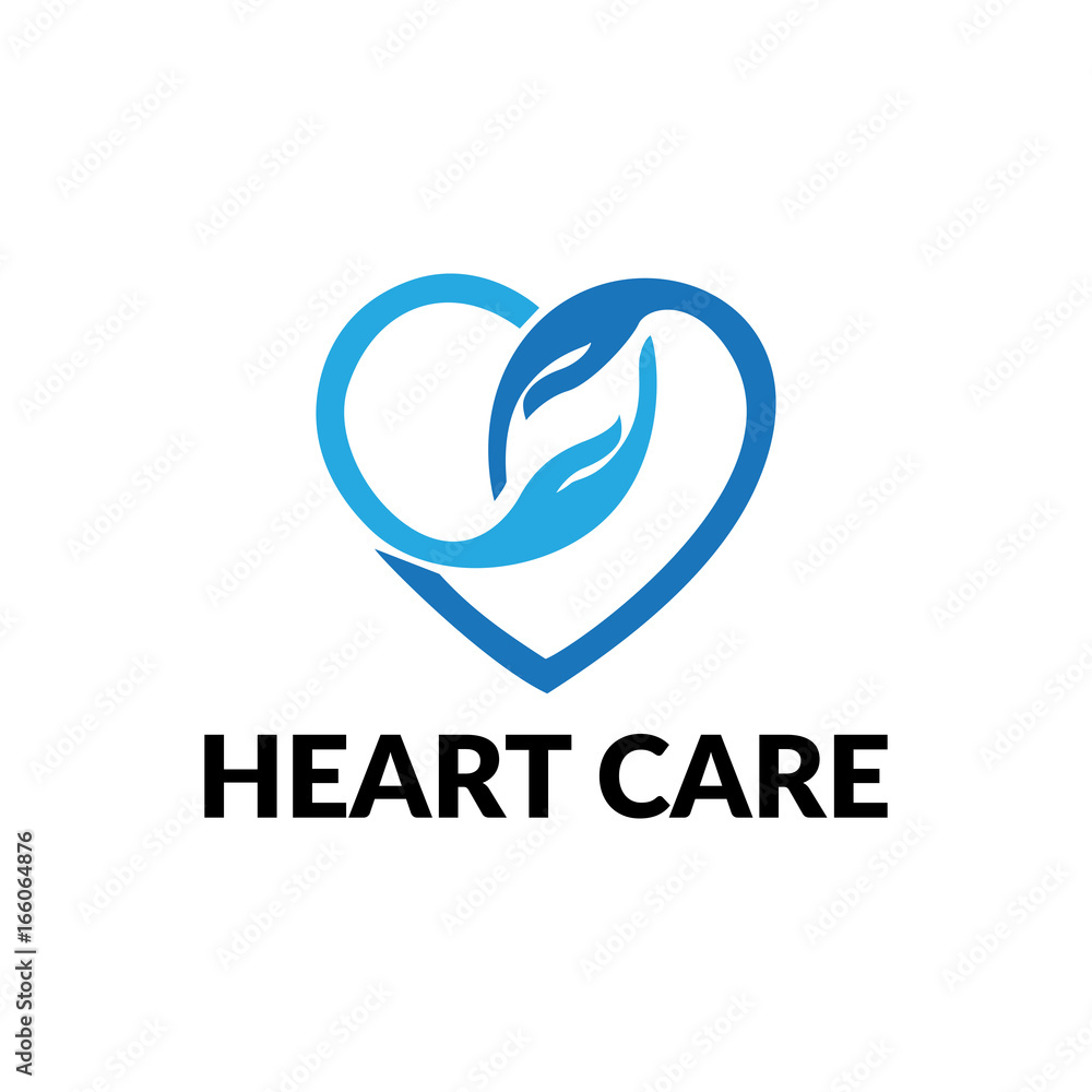 Logo for charity and care. Logo for the orphanage, elderly care. Give love