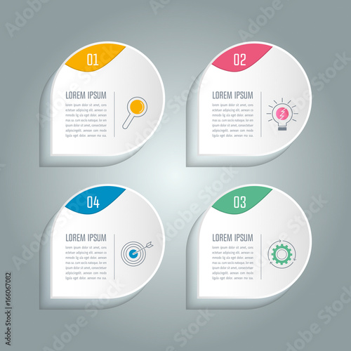 infographic design business concept with 4 options.