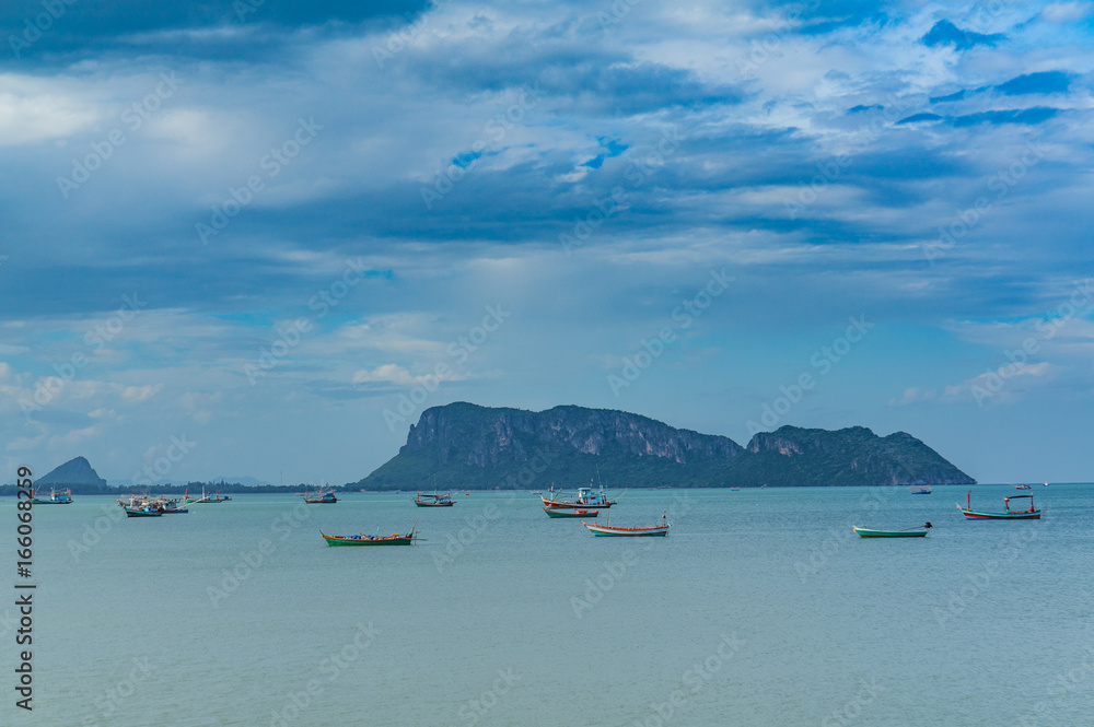 fishing boat in the sea in Thailand, south of Thailand
