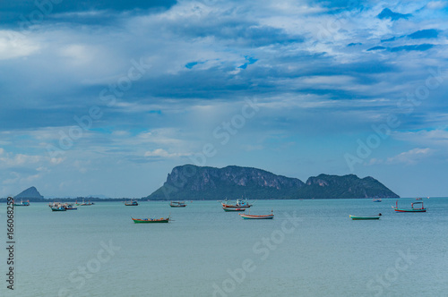 fishing boat in the sea in Thailand, south of Thailand