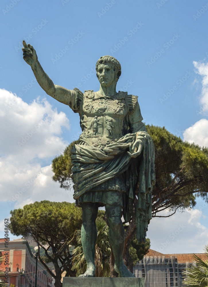 ancient statue of Gaius Julius Caesar in Naples