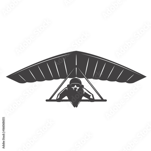 Deltaplan illustration isolated on white background. Vector design element
