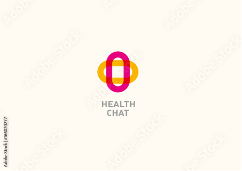Bright logo on medicine and health  chat