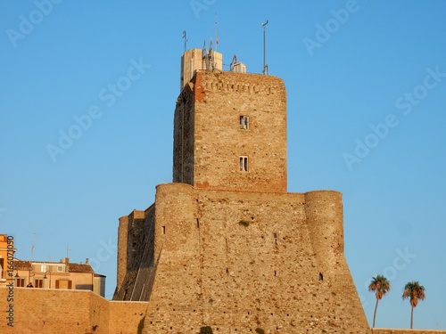 Obraz na płótnie Termoli - Castello al tramonto w salonie