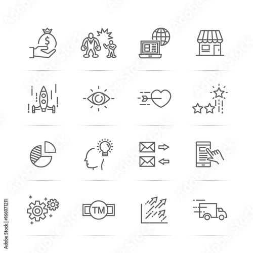 small business vector line icons