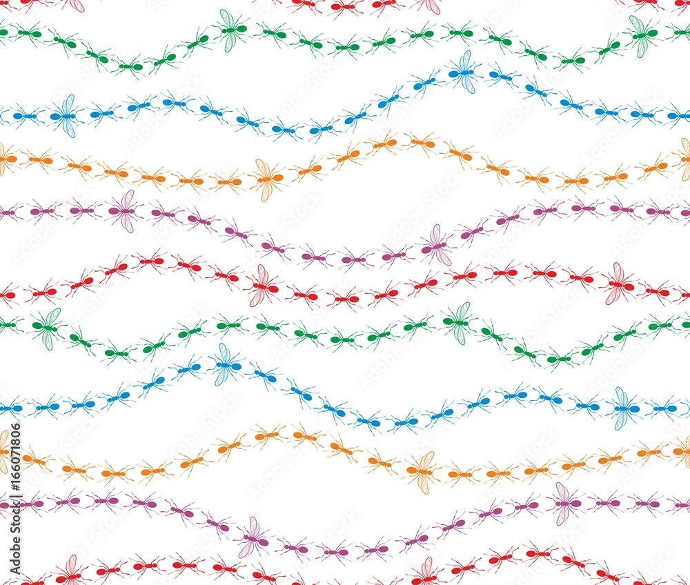 Seamless background with ants. Seamless background with ants.