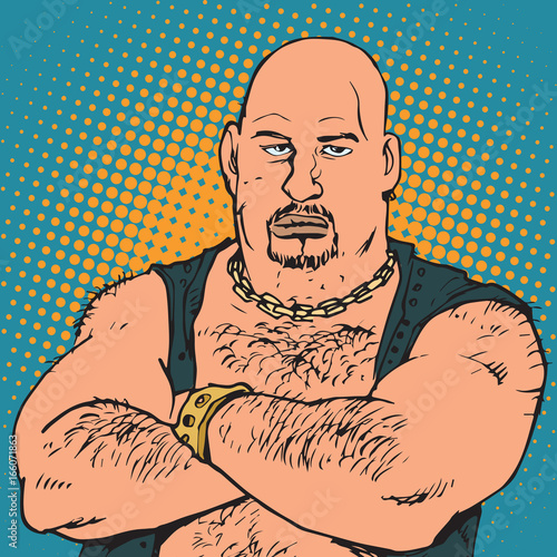 avatar portrait bald biker