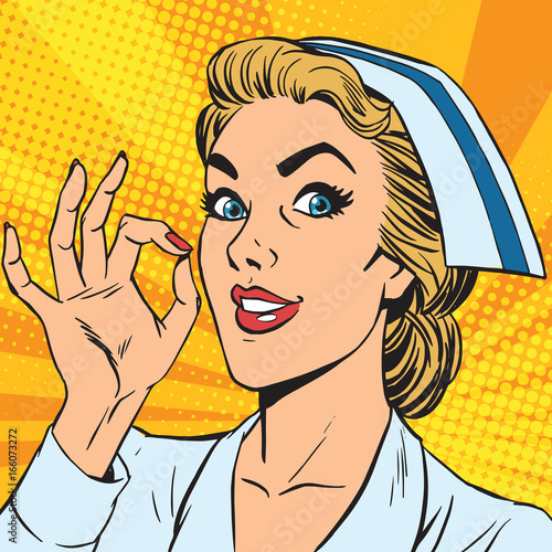 avatar portrait of a nurse OK gesture
