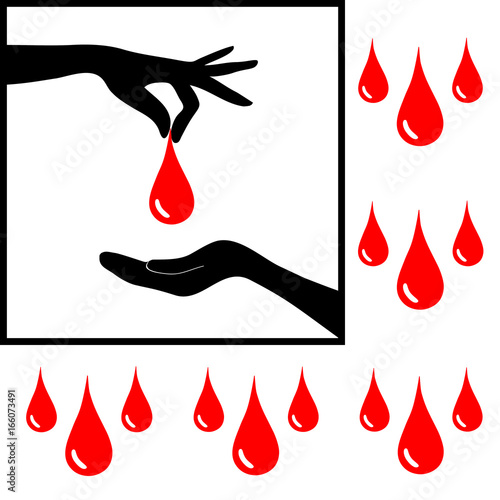 Drop of blood in hand3