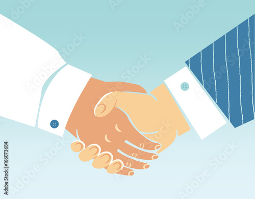 Close up business handshake
