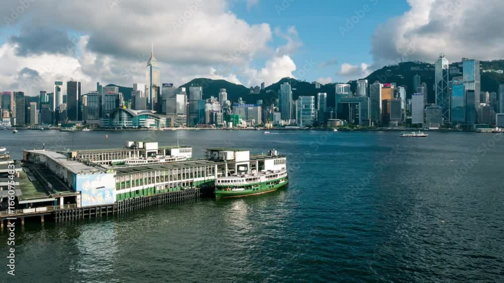 Victoria harbor, Hong Kong, 14 June 2017 -: Landmark of Hong Kong city Victoria harbor, Hong Kong, 14 June 2017 -: Landmark of Hong Kong city