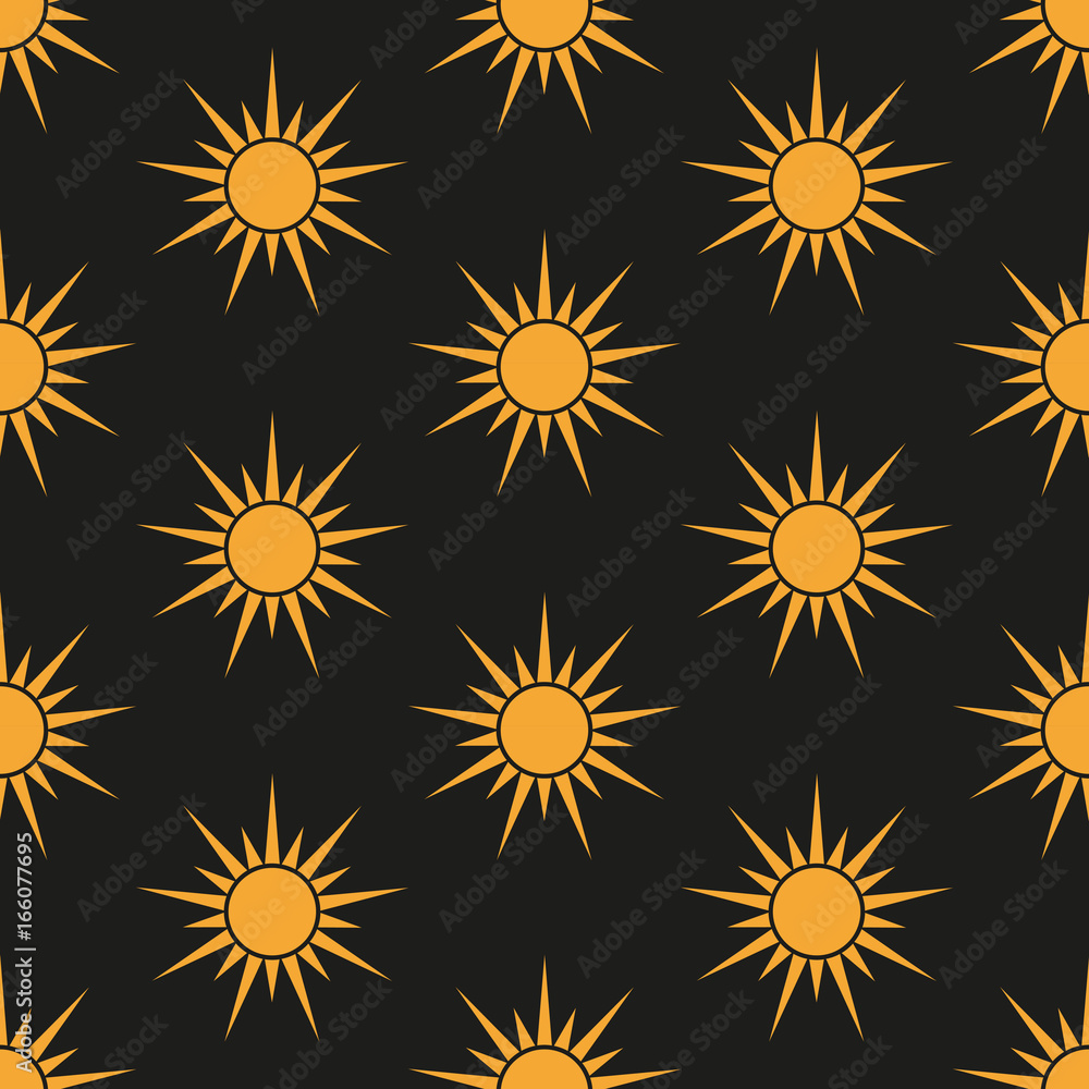 Sun. Seamless pattern. Vector. Sun. Seamless pattern. Vector.