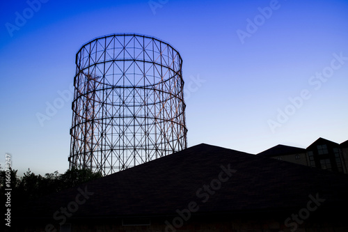Old gasometer in Rome photo