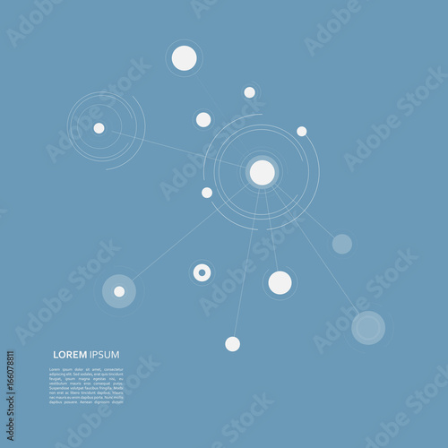 Connect circle background. Vector page template