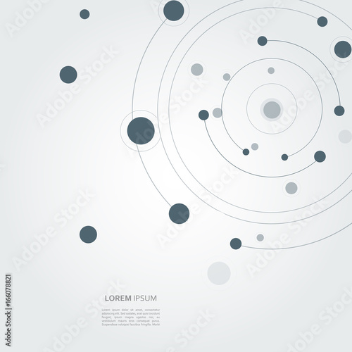 Connect circle background. Vector page template