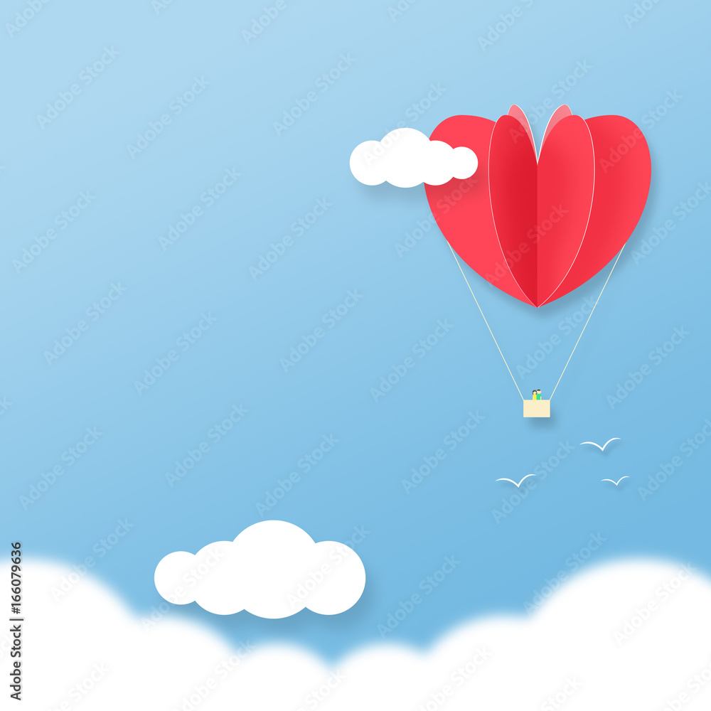 Fototapeta premium illustration of love and valentine day