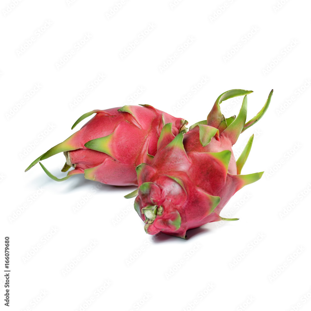 fresh dragon fruit on white background fresh dragon fruit on white background