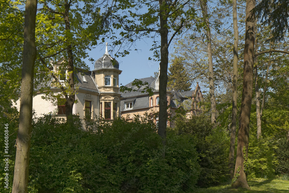 Aschaffenburg – Villa in a park against a blue sky Aschaffenburg – Villa in a park against a blue sky