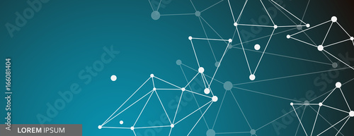 Graphic abstract background. Connect visualization with dots and lines