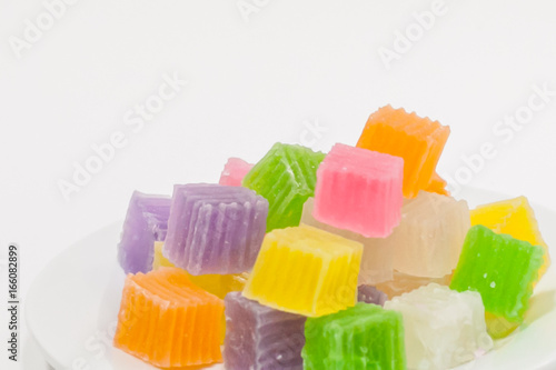 Colorful sweetness jelly candy .