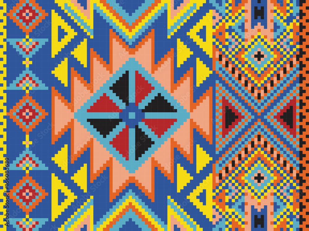 Colorful pixel seamless pattern Colorful pixel seamless pattern