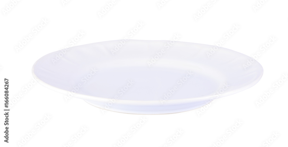 empty plate on white background empty plate on white background