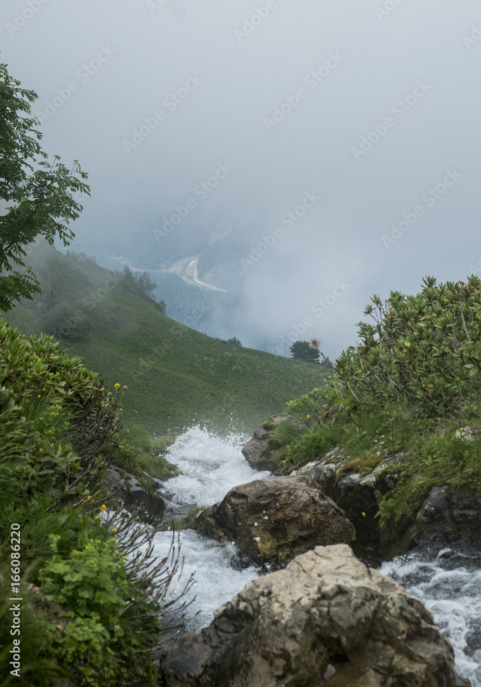 Mountain river / mountain river in the Caucasus