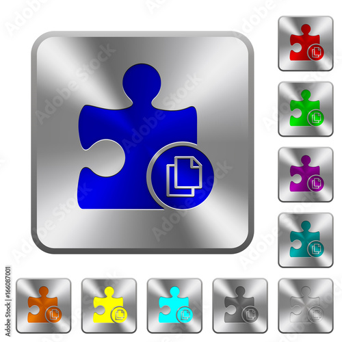Copy plugin rounded square steel buttons
