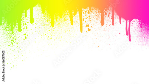 Mixed color splashes / graffiti isolated on white backround