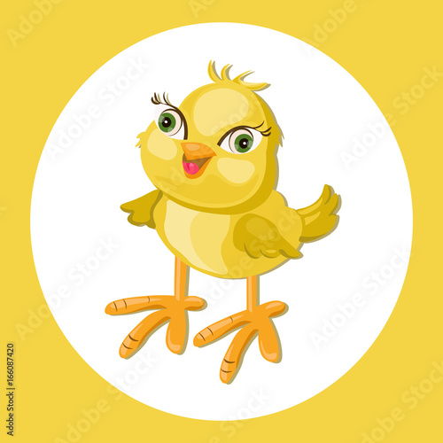 Cute Chicken funny cartoon Vector illustration