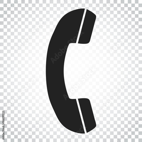 Phone icon vector, contact, support service sign on isolated background. Telephone, communication icon in flat style. Simple business concept pictogram.