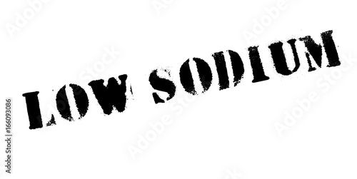 Low Sodium rubber stamp. Grunge design with dust scratches. Effects can be easily removed for a clean, crisp look. Color is easily changed.