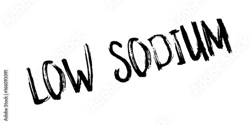 Low Sodium rubber stamp. Grunge design with dust scratches. Effects can be easily removed for a clean, crisp look. Color is easily changed.