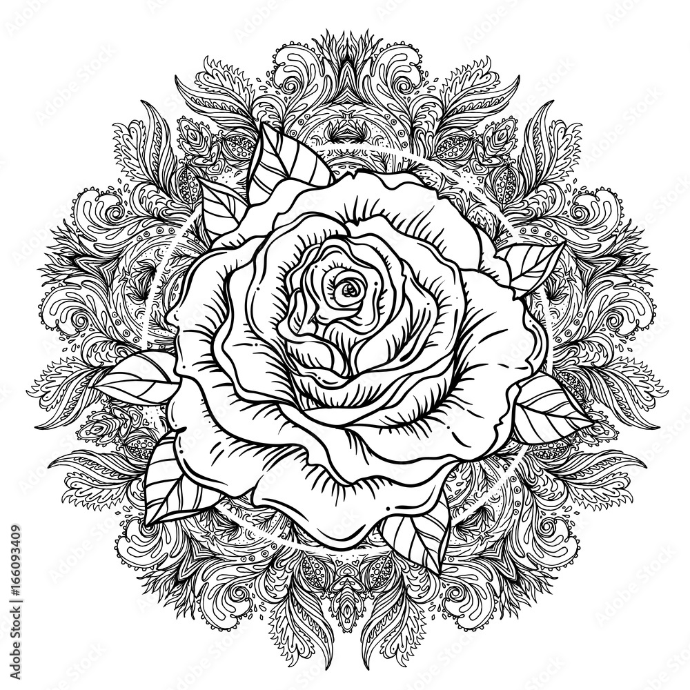 tattoo rose mandala by tattoosuzette on DeviantArt