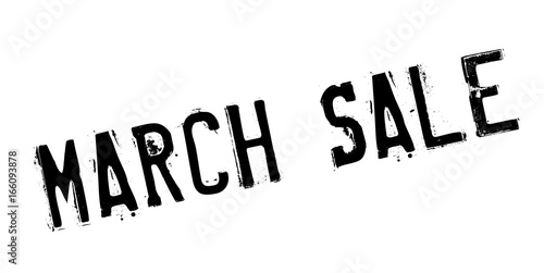 March Sale rubber stamp. Grunge design with dust scratches. Effects can be easily removed for a clean, crisp look. Color is easily changed.