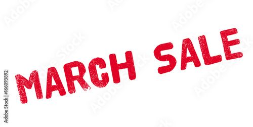 March Sale rubber stamp. Grunge design with dust scratches. Effects can be easily removed for a clean, crisp look. Color is easily changed.