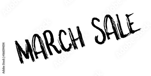 March Sale rubber stamp. Grunge design with dust scratches. Effects can be easily removed for a clean, crisp look. Color is easily changed.