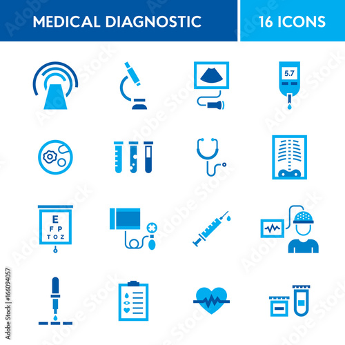 Medical Diagnostic Vector Icon Set