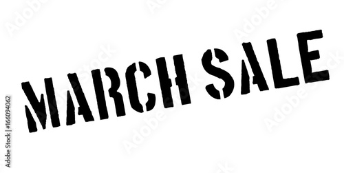 March Sale rubber stamp. Grunge design with dust scratches. Effects can be easily removed for a clean, crisp look. Color is easily changed.