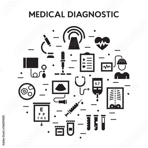 Medical Diagnostic Vector Icon Set