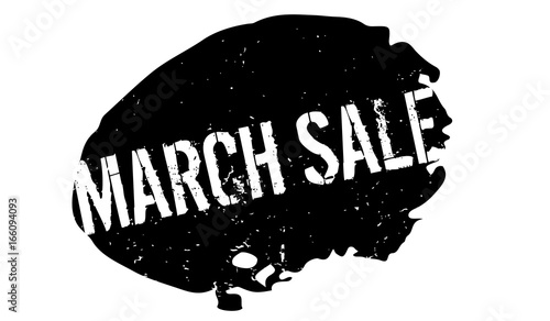 March Sale rubber stamp. Grunge design with dust scratches. Effects can be easily removed for a clean, crisp look. Color is easily changed.