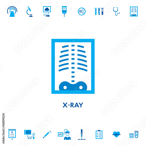 X-ray Diagnostic Vector Icon