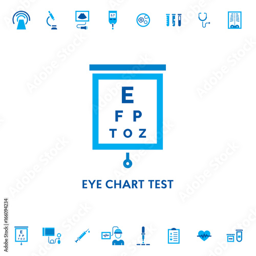 Eye Chart Test Vector Icon
