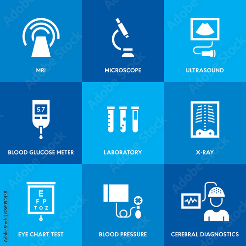 Medical Diagnostic Vector Icon Set