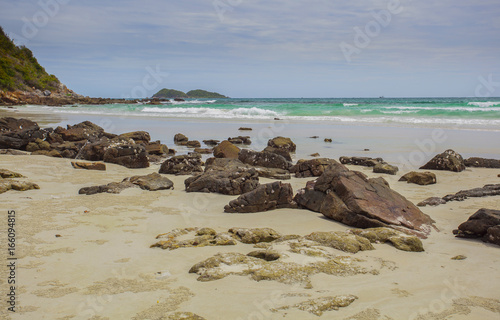 Green sea and beautiful beaches in Thailand. photo