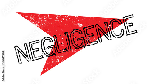 Negligence rubber stamp. Grunge design with dust scratches. Effects can be easily removed for a clean, crisp look. Color is easily changed.