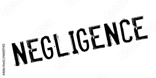 Negligence rubber stamp. Grunge design with dust scratches. Effects can be easily removed for a clean, crisp look. Color is easily changed.